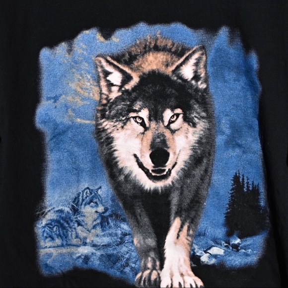 Vintage Wolf T Shirt - Picture 1 of 3